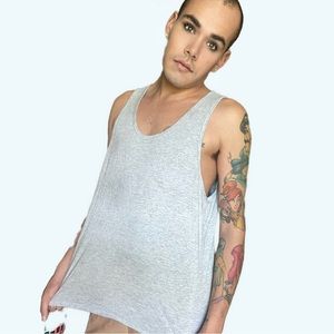 Forever 21 men Small men tank top grey